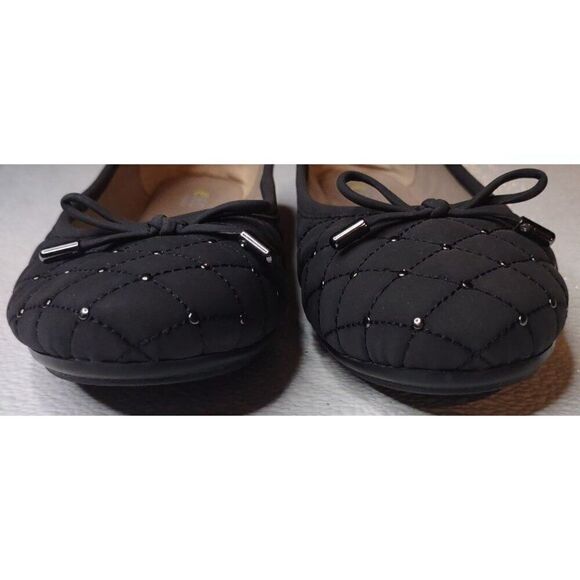 Easy Spirit E360 Gabi Style Quilted Black Ballet Flats With Bow Accent Size 10M - Picture 3 of 11